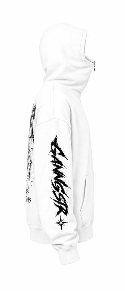 GANGSTER Balaklava Fermuarlı Oversize Hoodie