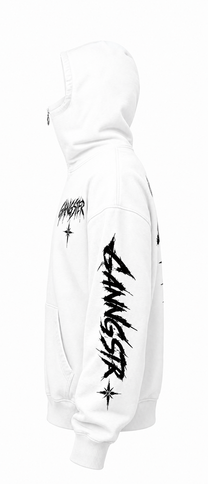 GANGSTER Balaklava Fermuarlı Oversize Hoodie